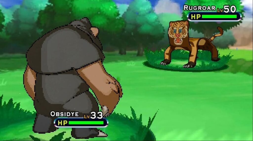 Couple of Fakemon I made in blender. Rugroar and Obsidye