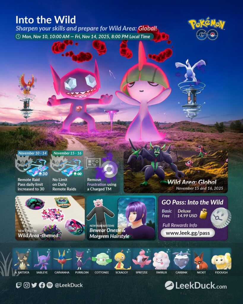 Into the Wild - Event Overview (LeekDuck)