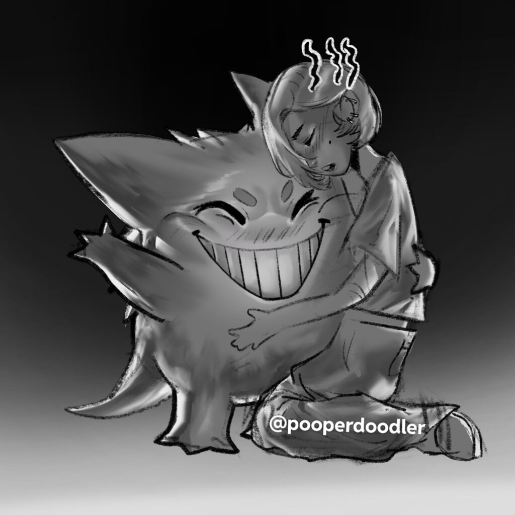 paint gengar again today with my oc! [oc]