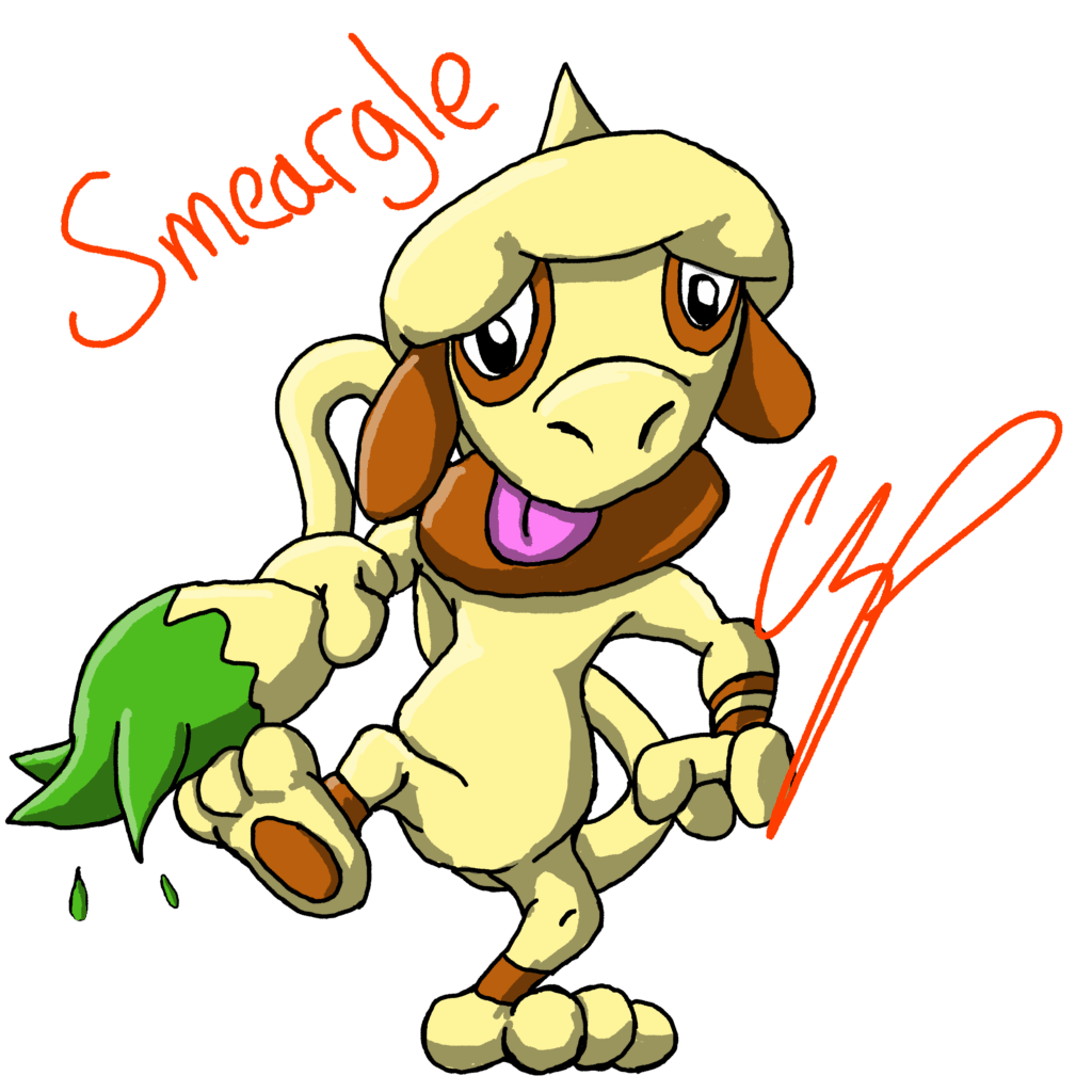 My drawing monitor broke, got a new one thanks to my brother today, continuing my all of Gen2, Smeargle