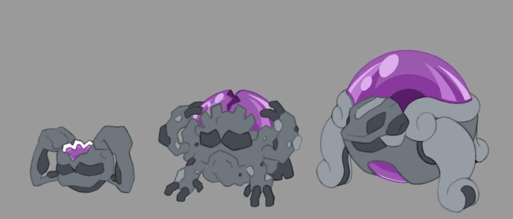 [OC] Rock/Psychic Regional Geodude line with new Regional Evolution, Scrystal