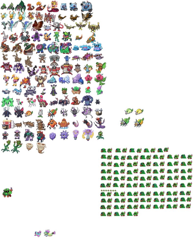 These are some of my Fakemon sprites forms fangame.