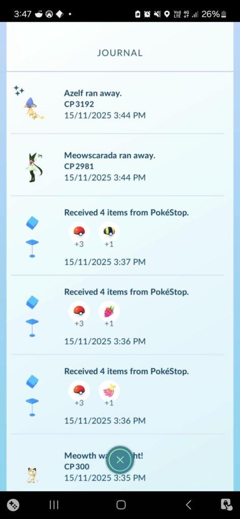 Shiny Mighty Azelf Fled?
