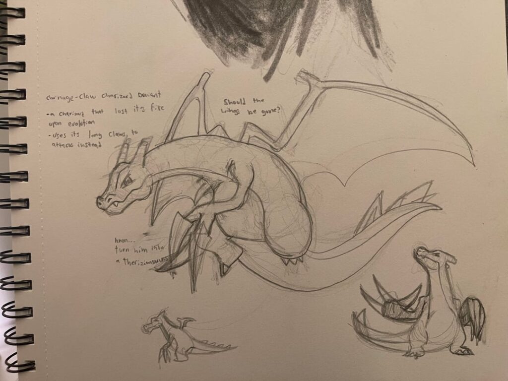 Workshopping my own deviant Charizard [Not Final, Criticism welcome]