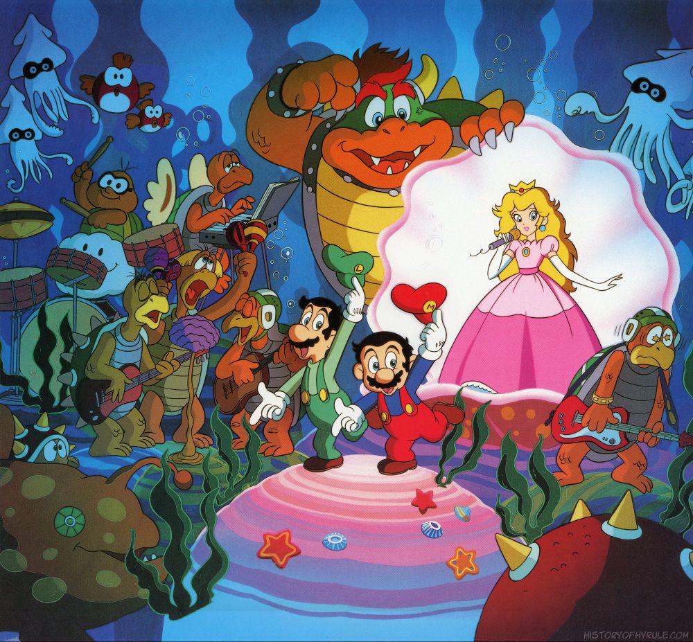 Super Mario Bros 2/Mario Anime Art from 1987 Nintendo Calendar