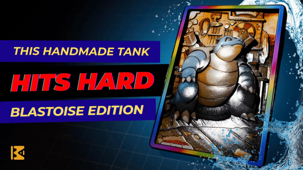 Bro’s a water-type but somehow I’m the one sweating. (BLASTOISE 3D CARD)