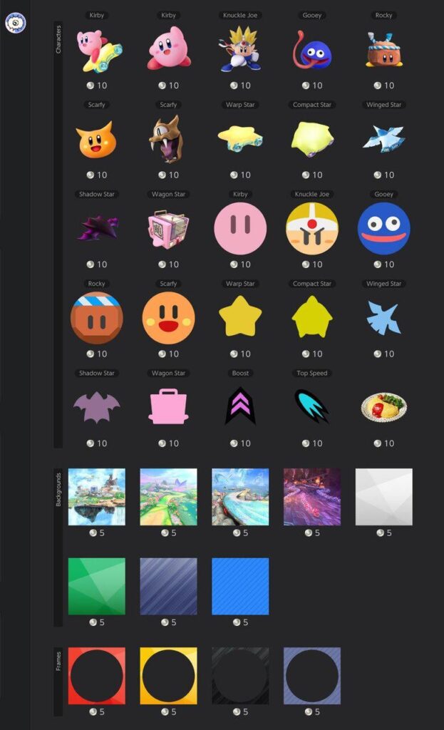 Nintendo Switch Online Adds A Variety of Kirby Air Riders Icons