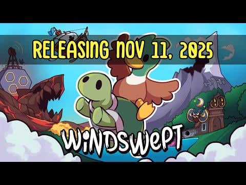 Windswept, a 2D platformer inspired by Donkey Kong Country, releases today