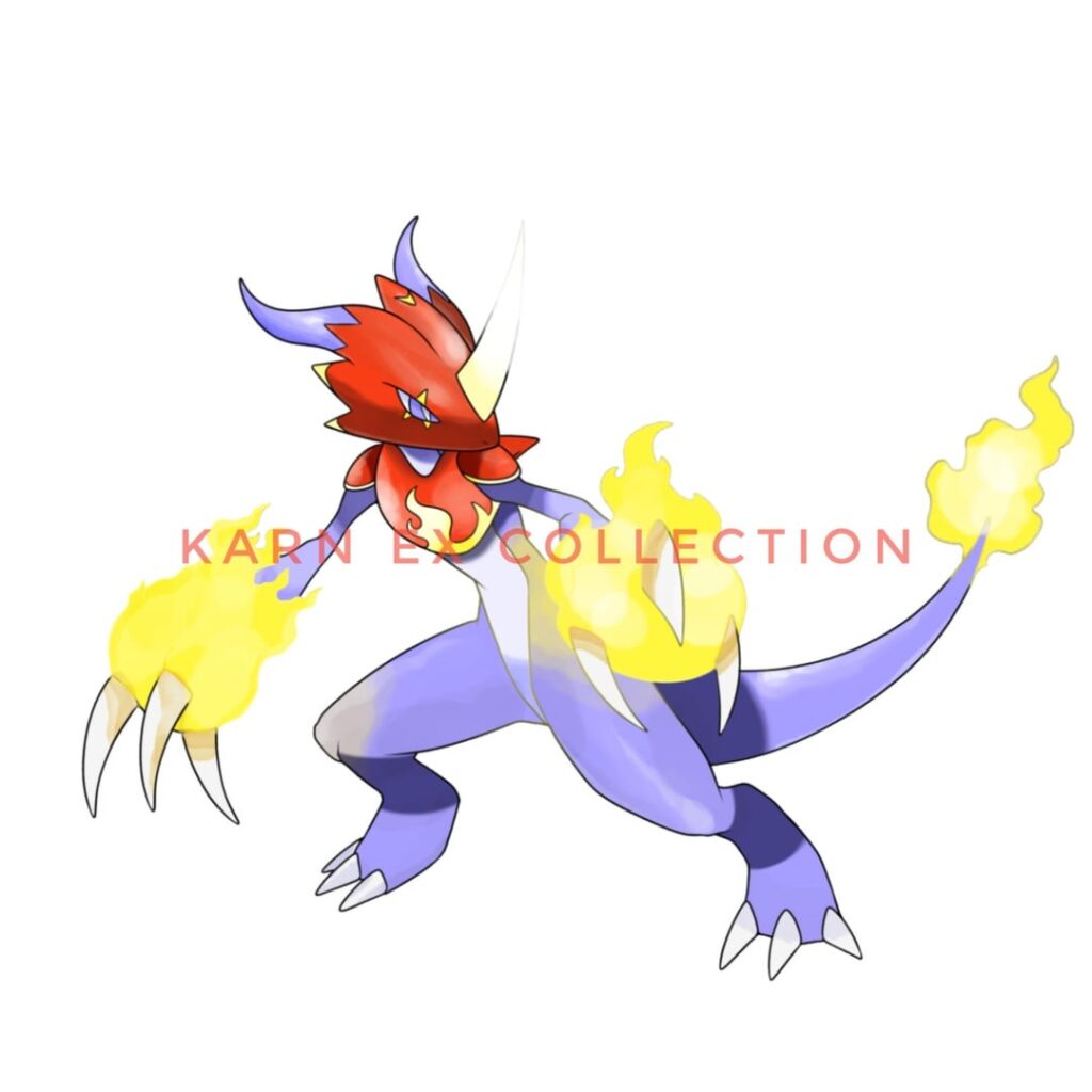 [OC] Veemon evolution with fire and thunder stone I made for Karn Ex