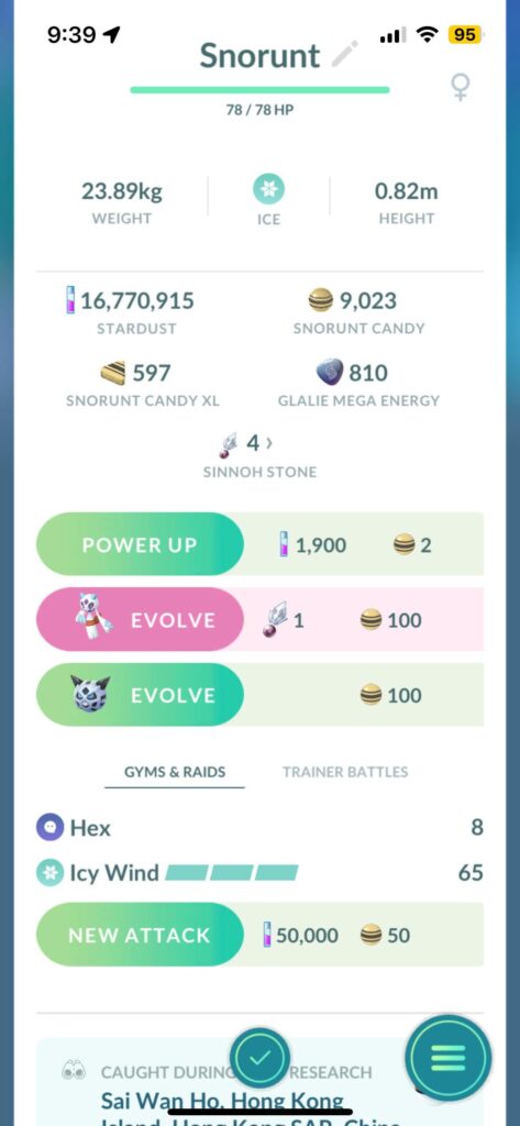 The “Catch 10 Pokemon “ field research changed again.  I just got a snorunt