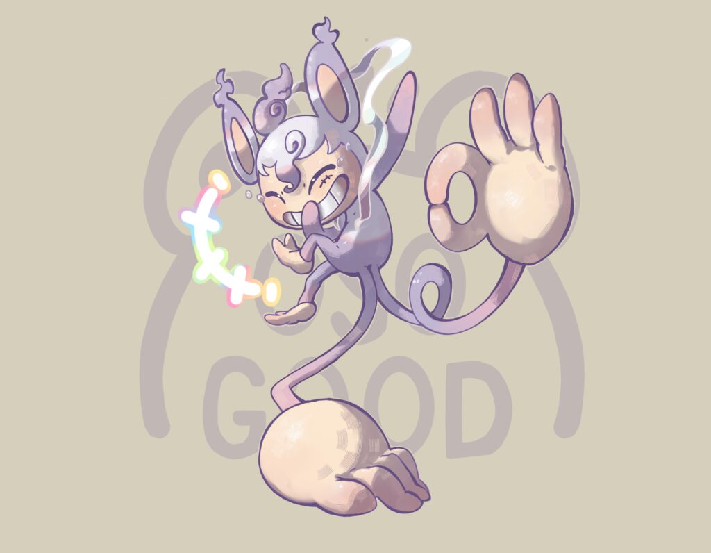 (OC) Twin tailed Aipom as Sun God Nika