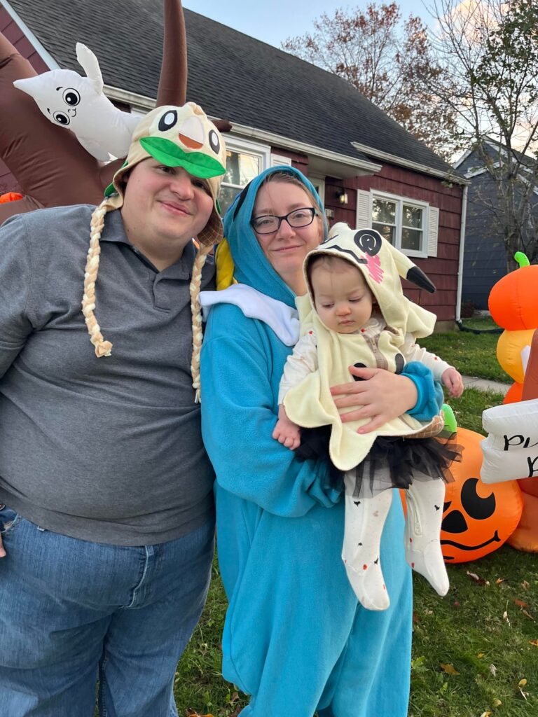 I made my daughter & husband pokemon costumes for Halloween