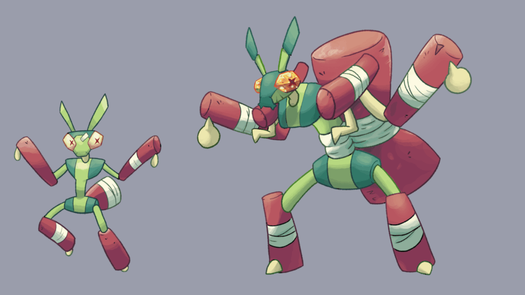 Bug/Fighting type pokemon based on praying mantis