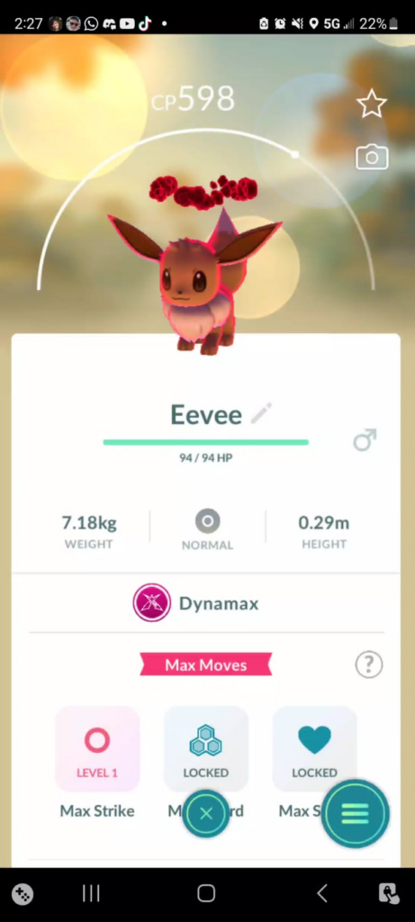 Dynamax Eevee battlecry