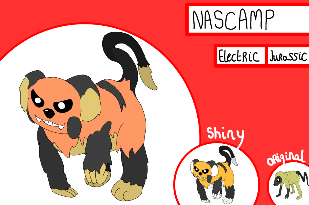 Every region has a Pokemon that masquerades as the lovable mascot, Pikachu... it's just a shame that Tamago's version is a dangerous, almost sadistic Pokemon. Meet Nascamp- and hope you never meet them while you're off guard!