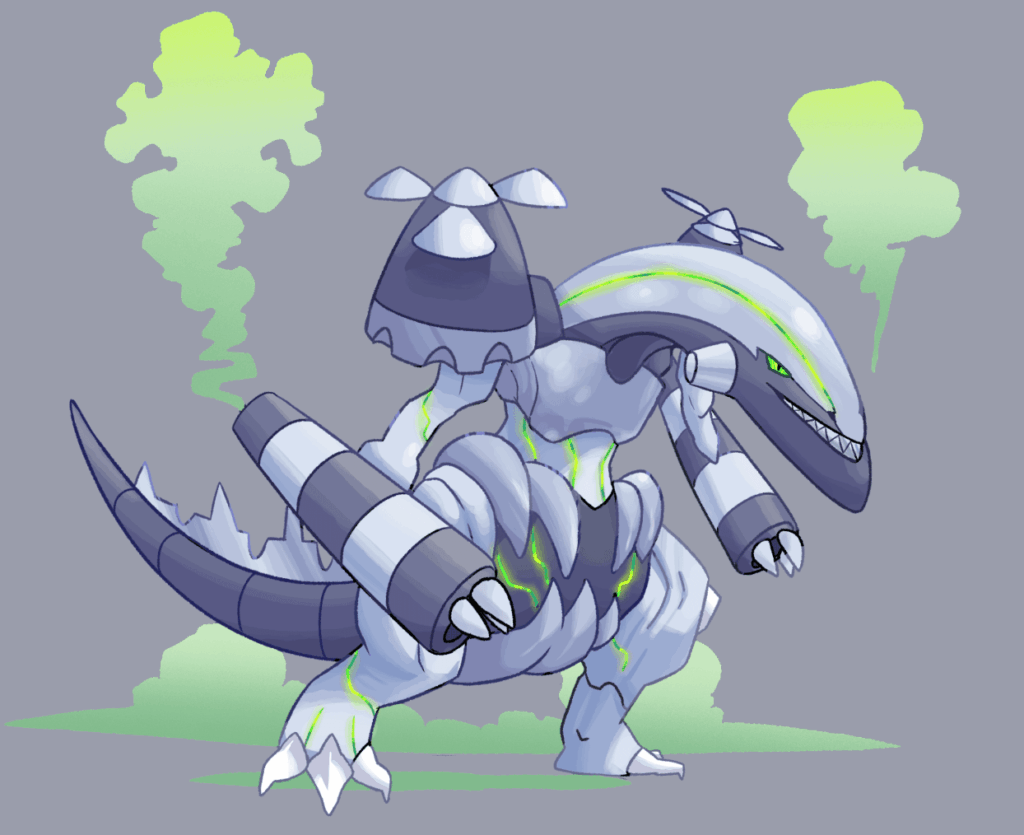 Legendary dragon of industry, a manifestation of urbanization and pollution