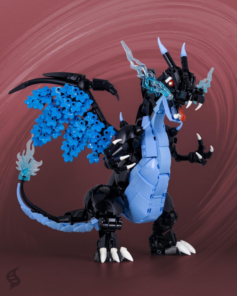 I made Mega Charizard X out of LEGO, for the release of Z-A