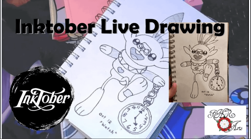 Inktober Watch & Scorbunny - Full Live Drawing Episode 7