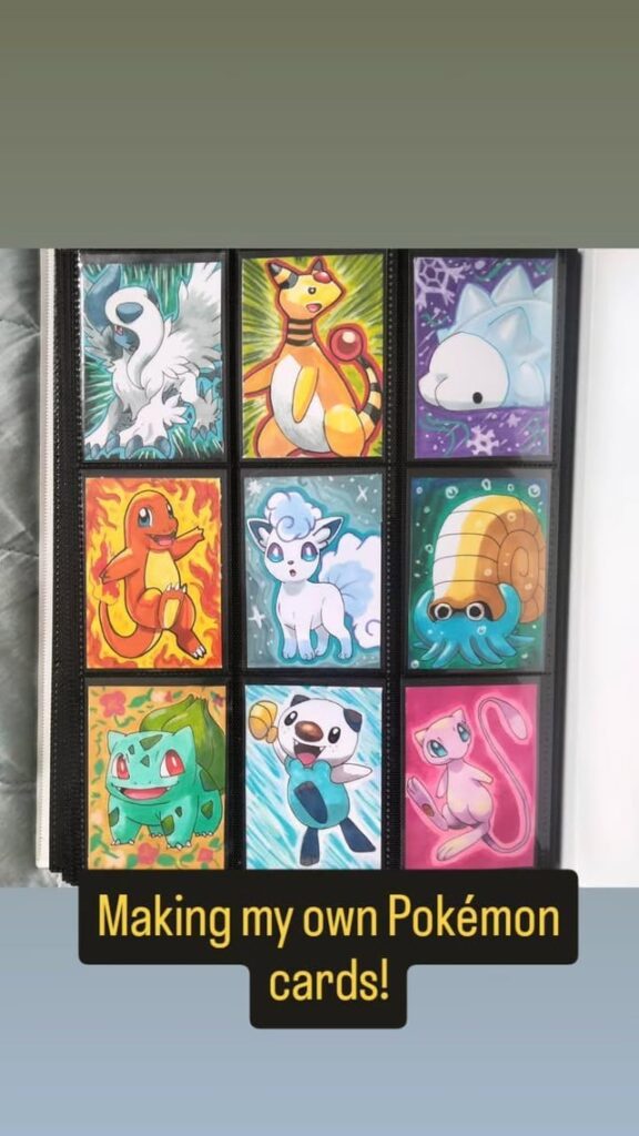 [OC] Making my own Pokémon cards.