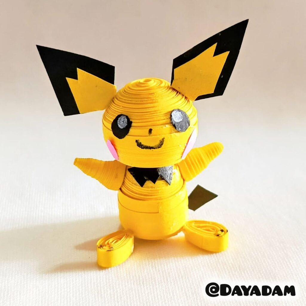 Pichu in 3D Quilling Technique