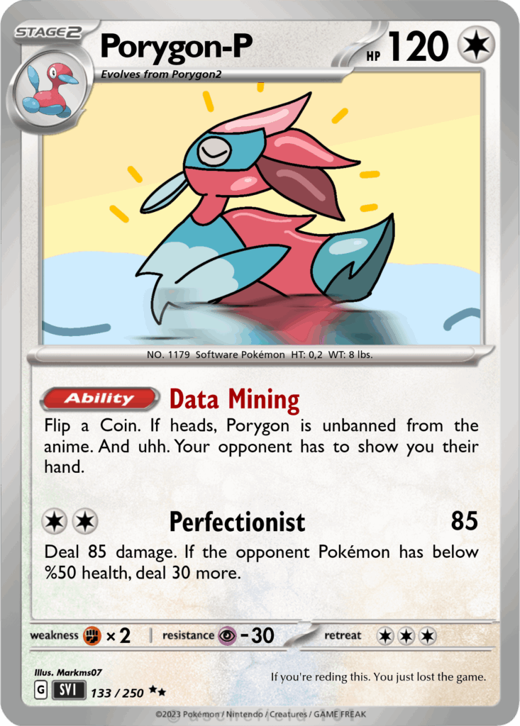 Seems Like Porygon-P enjoys his beach day