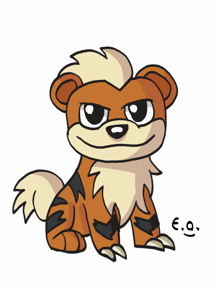 [OC] My simple drawing of Growlithe