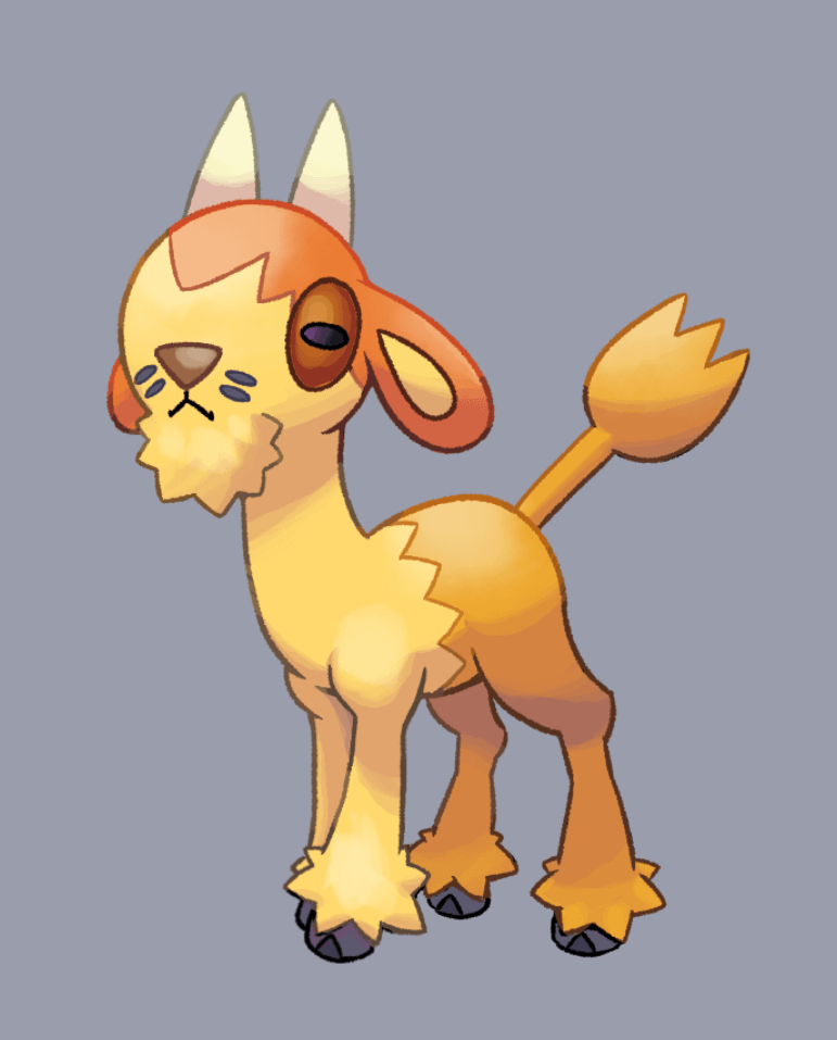 Electric type goat Pokemon based on fainting goats
