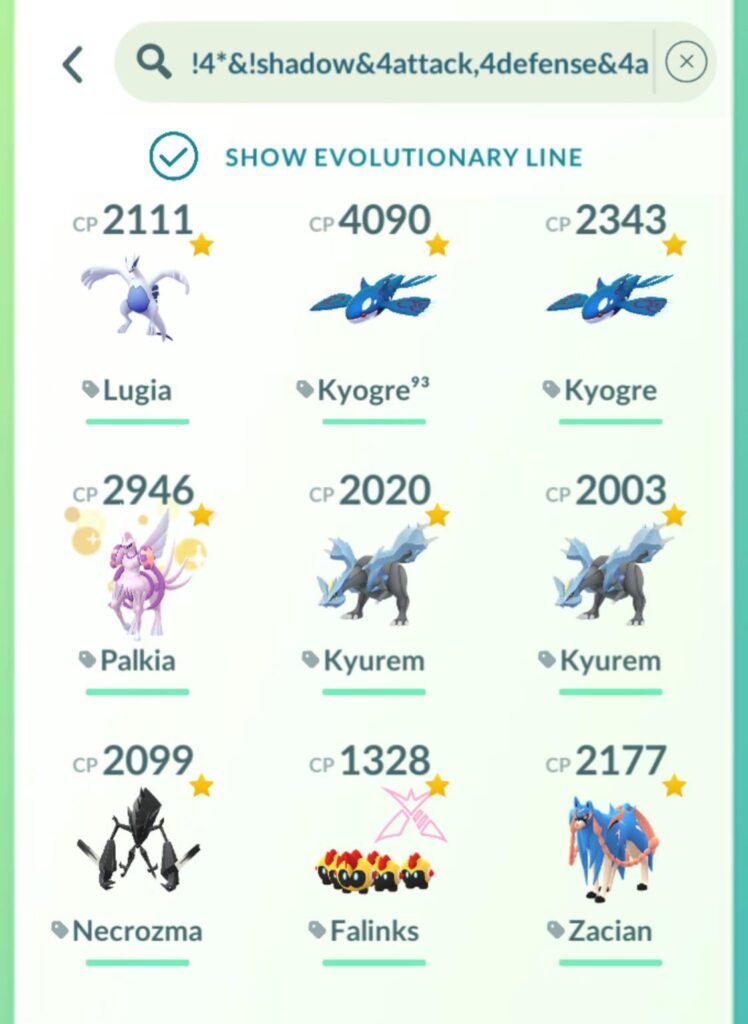 I’ve narrowed it down to these choices, but I can’t decide on who to use the silver bottle cap on. I prefer utility over rarity, and none of my shiny candidates were meta. Candy/stardust/fusion energy/mega energy/elite TMs are no issue. Palkia has Spacial Rend