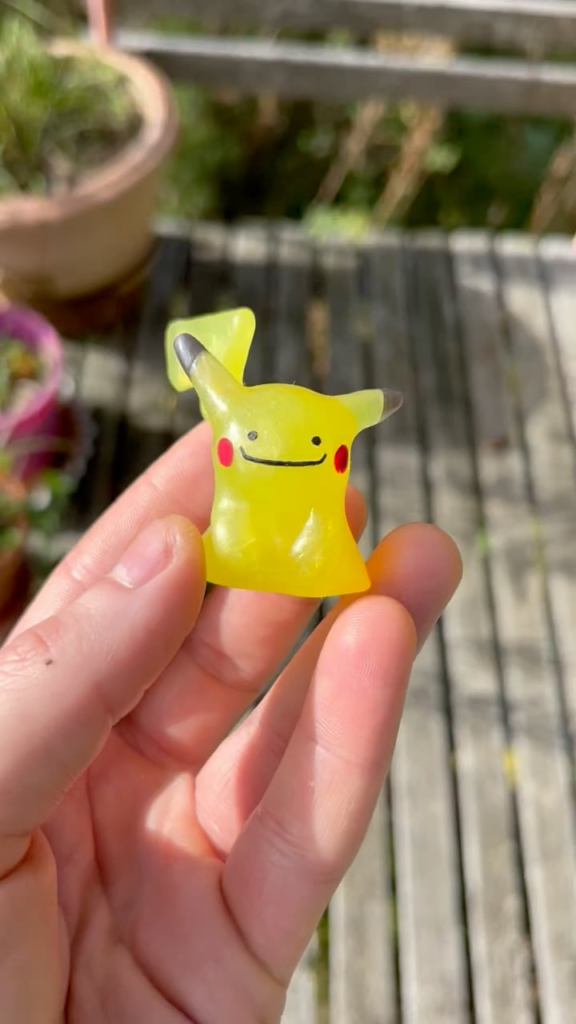 Ditto Pikachu Hand Sculpted & Hand Painted Thermoplastic figure