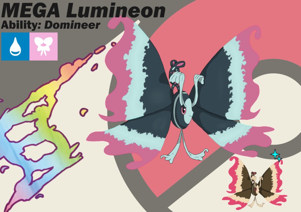 Haven't seen Lumineon get any love so I designed this Mega Evolution for her.