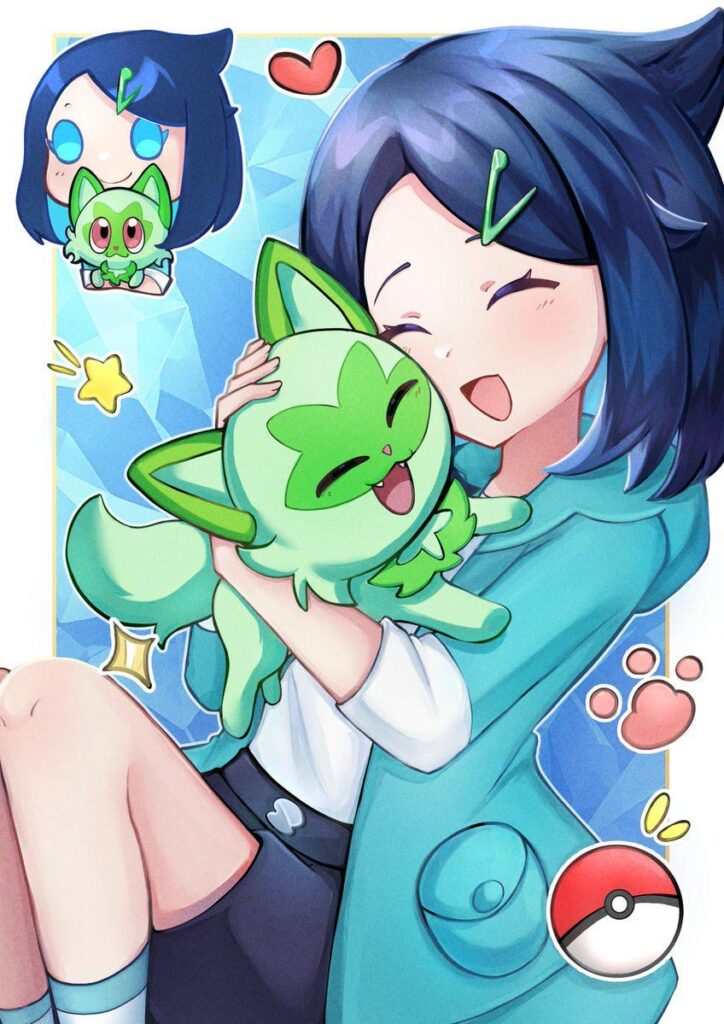 Liko in my art style💚💙