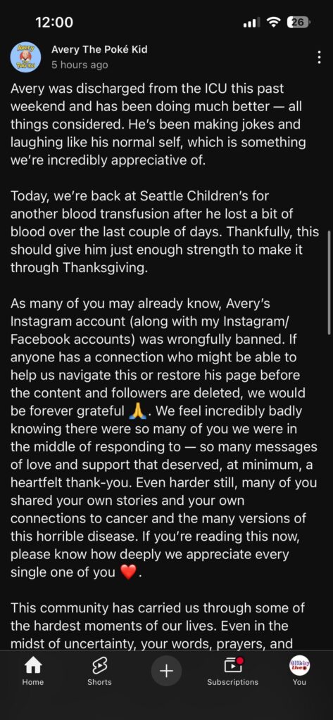 please help spread the word, and support this family as much as possible!