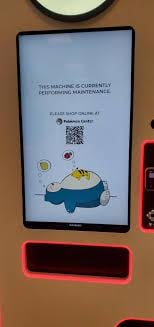 pokemon vending machine stuck pack then maintnence?