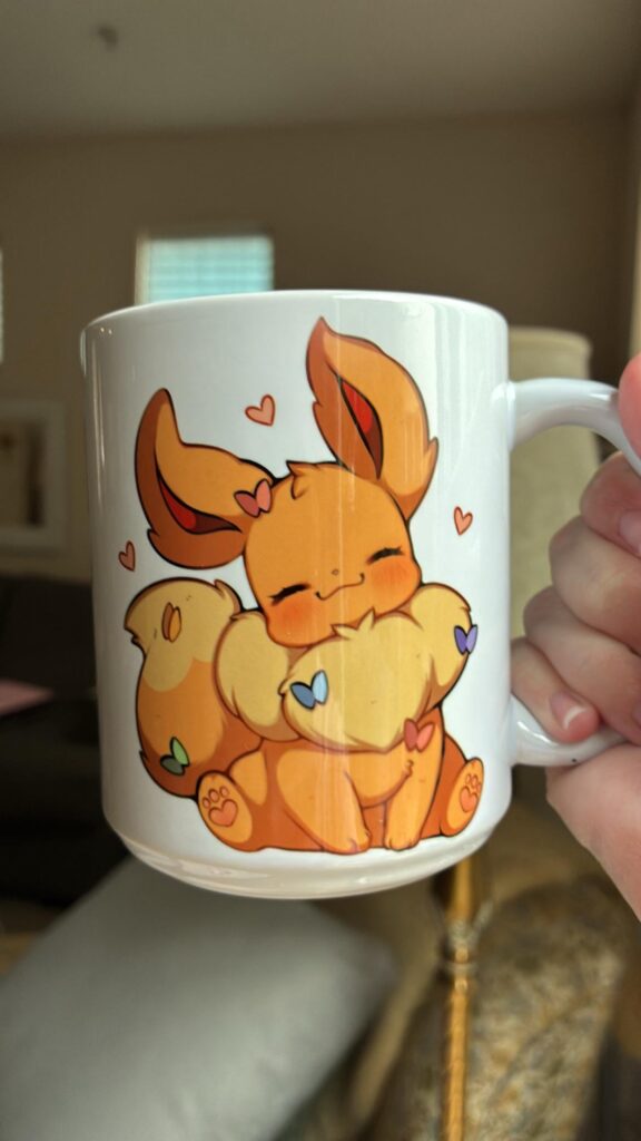 Eevee cup I made for morning coffee 🦋