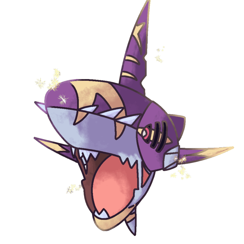 Drew my first Shalpha: MEGA SHARPEDO