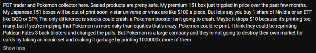 POKEMON SAFER THAN STOCKS