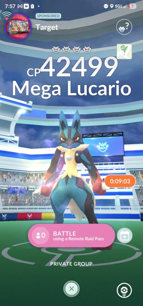 Mega Lucario Raids are back at sponsored gyms