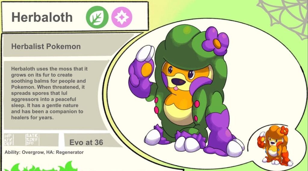 The evolution of Mossloth, Herbaloth! [Virora Region]