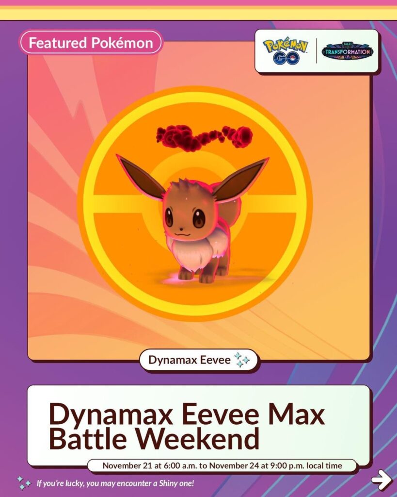 Dynamax Eevee Max Battle Weekend Niantic Infographic