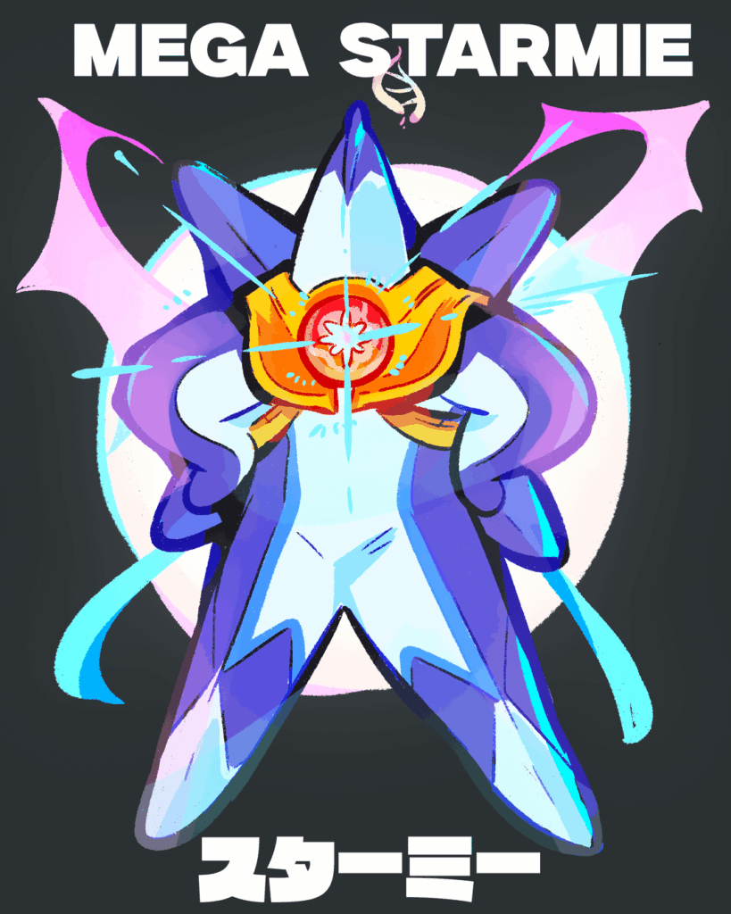 [OC] my mega starmie redesign!