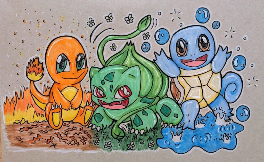 OC- The Kanto starters all together