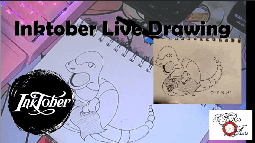 Inktober Knot & Ekans - Full Live Drawing Episode 3