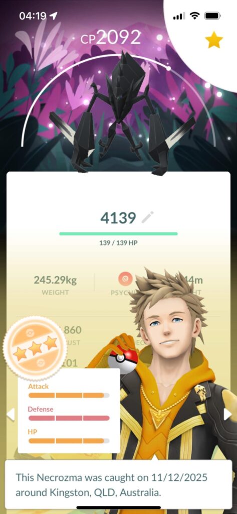 Comparing IVs for Necrozma