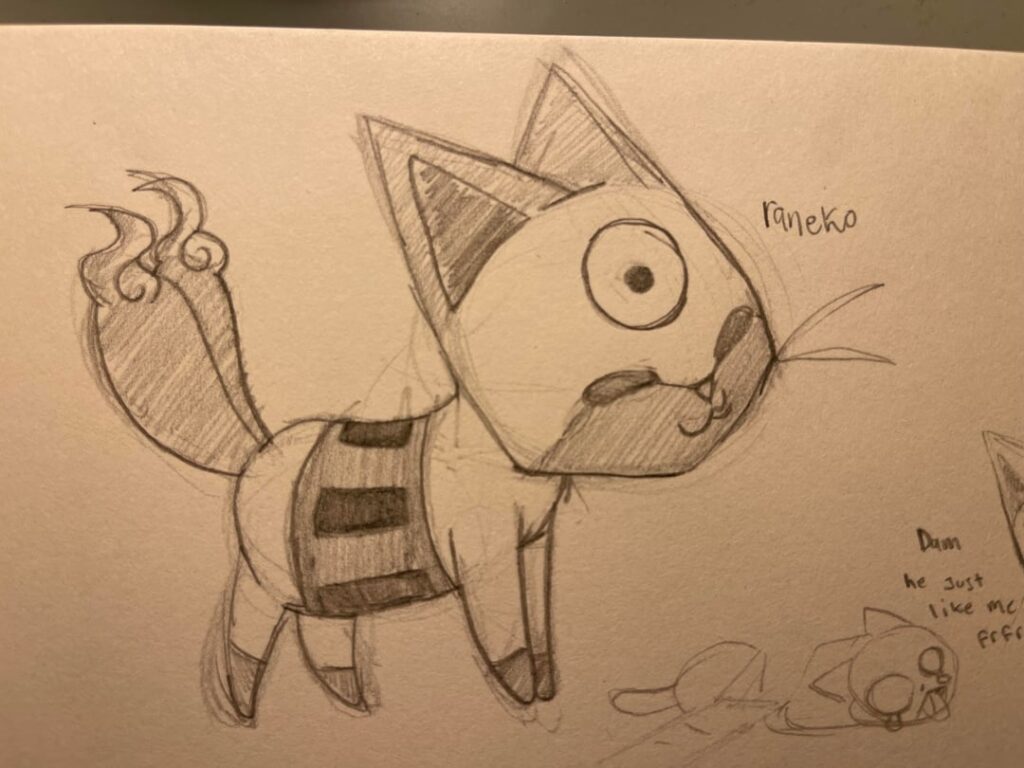 Made a little ghost cat Pokémon