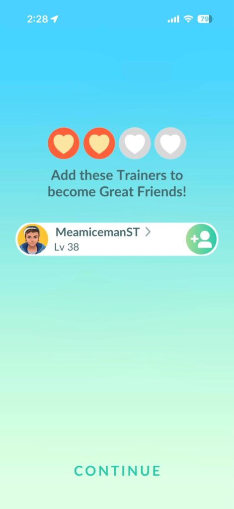 Non-friend Weekly Challenge members can become instant Great Friends once a challenge is complete