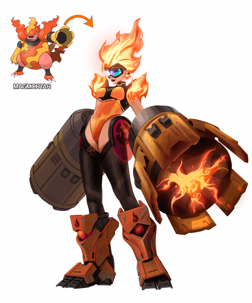 I turned Magmortar into a Mecha Waifu 🔥Who’s next on the waifu list?