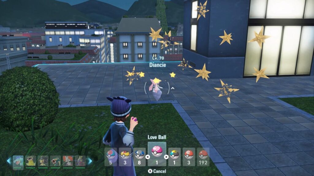 Trying to catch the Diancie in a Love Ball, but I only have 1. Wish me luck!