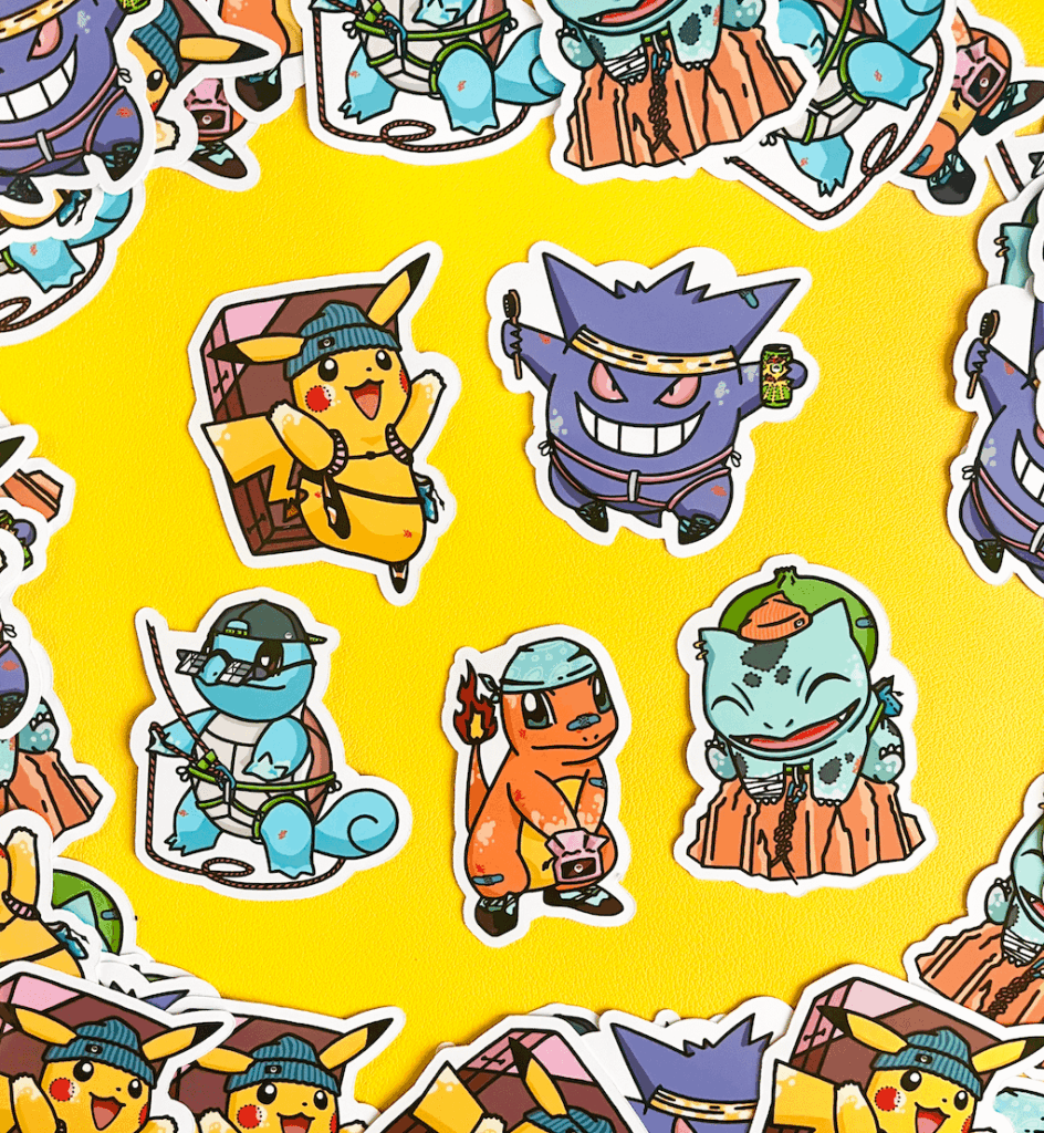 pokemonXclimbing Stickers I Made This Week! [OC]
