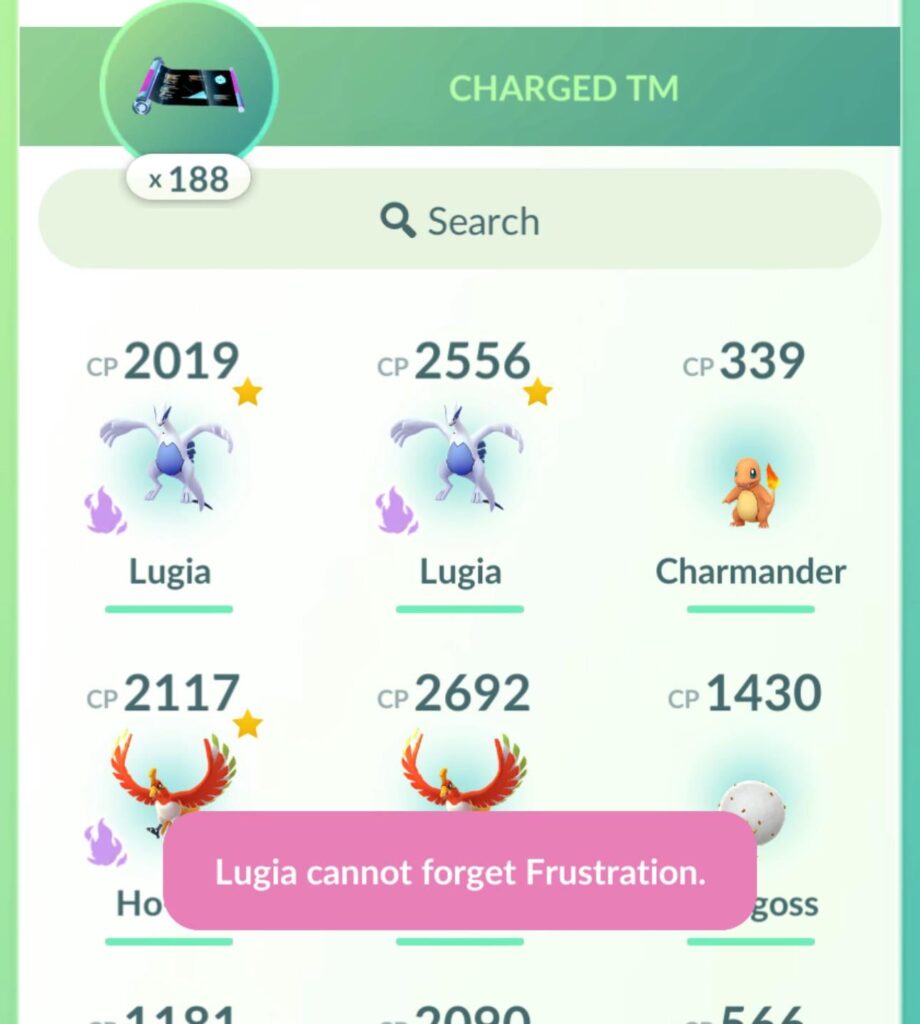 In To The Wild - Charge TM cannot  change or remove Frustration