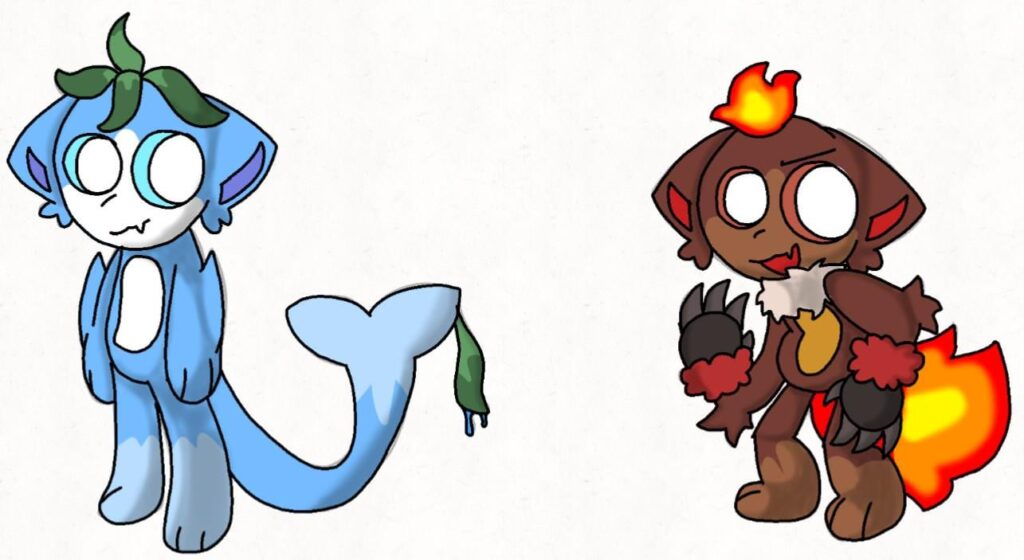 Giving Photoss a water and fire stone (respectively)